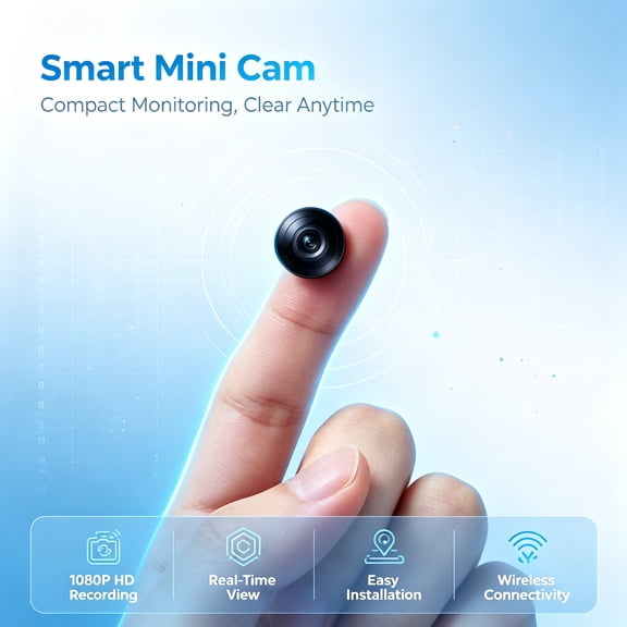 R6 only 1 inchHidden Camera with Audio/Video Mini Small Spy WiFi Security Secret System Smart Home Indoor Use Wireless Outdoor Nanny Night Vision Motion Detection Baby Monitor Pet Doorbell Seguridad