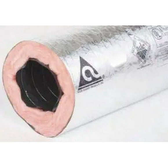 R6 Insulated Flexible Air Duct 7" x 25' Silver CPE Core Quiet Performance