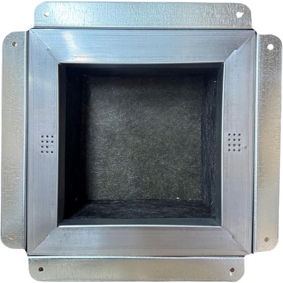 R6 Insulated Galvanized Ceiling Register Box - Connects Register Vent and Diffuser, HVAC Duct Boot" (Galvanized Steel, 18"x8")