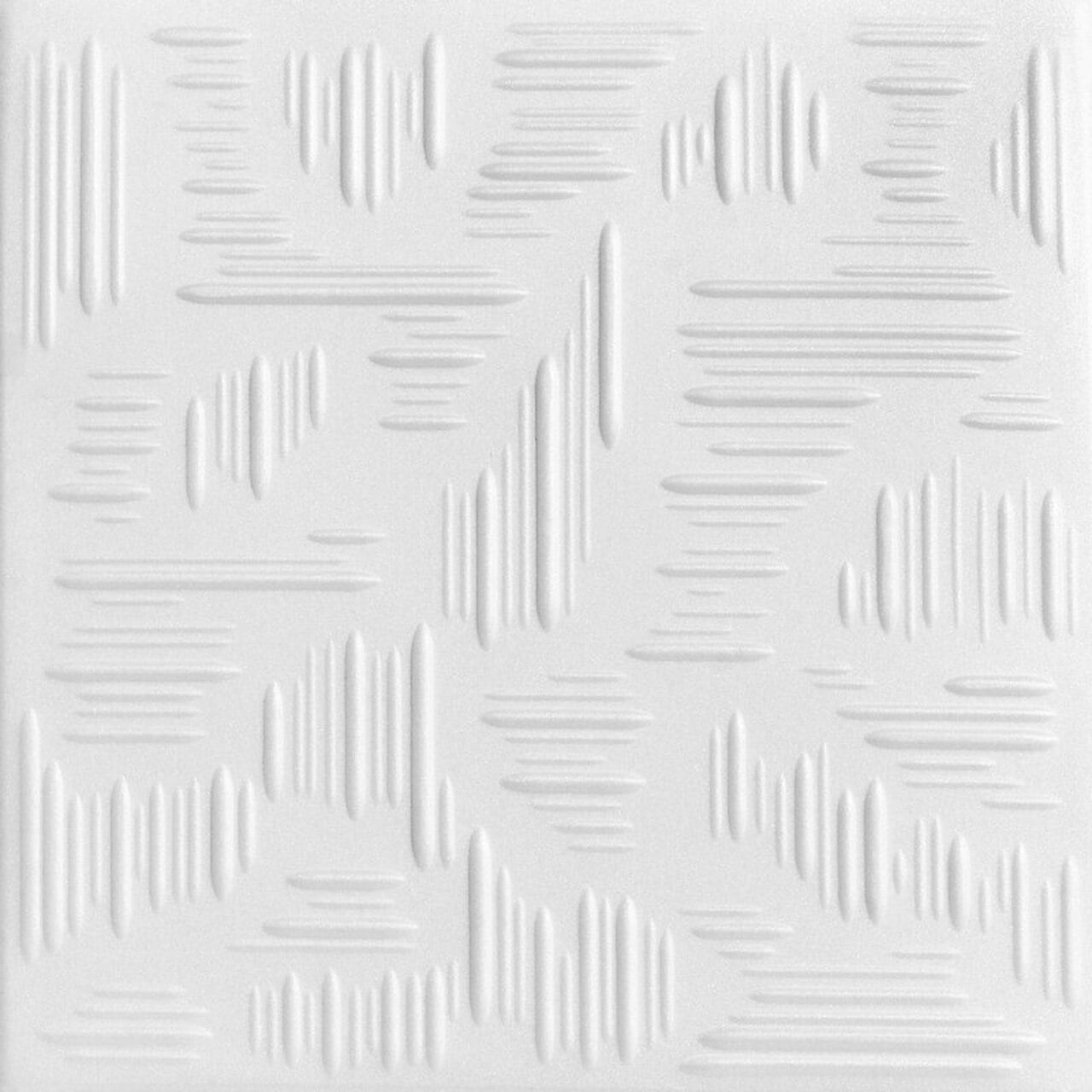 R60 Country Wheat Foam Glueup Ceiling Tile in Plain White (21.6 Sq