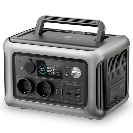 R600 Portable Generator 299Wh 600W Powerstation with AC Outlets LiFePO4 Battery for Home Tents Outdoor RV Camping