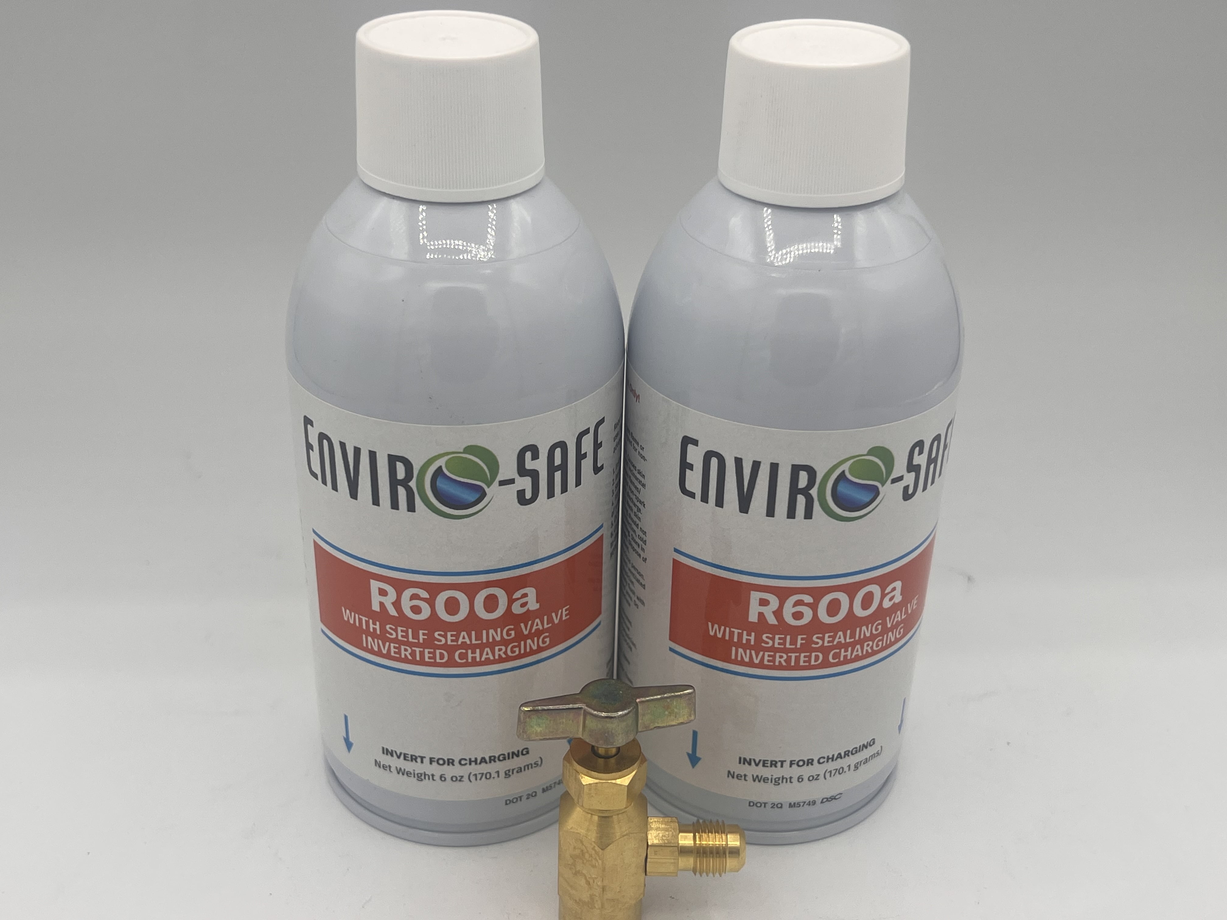R600a Refrigerant - 2 6oz Cans - Self Sealing- R600a for HVAC for Use