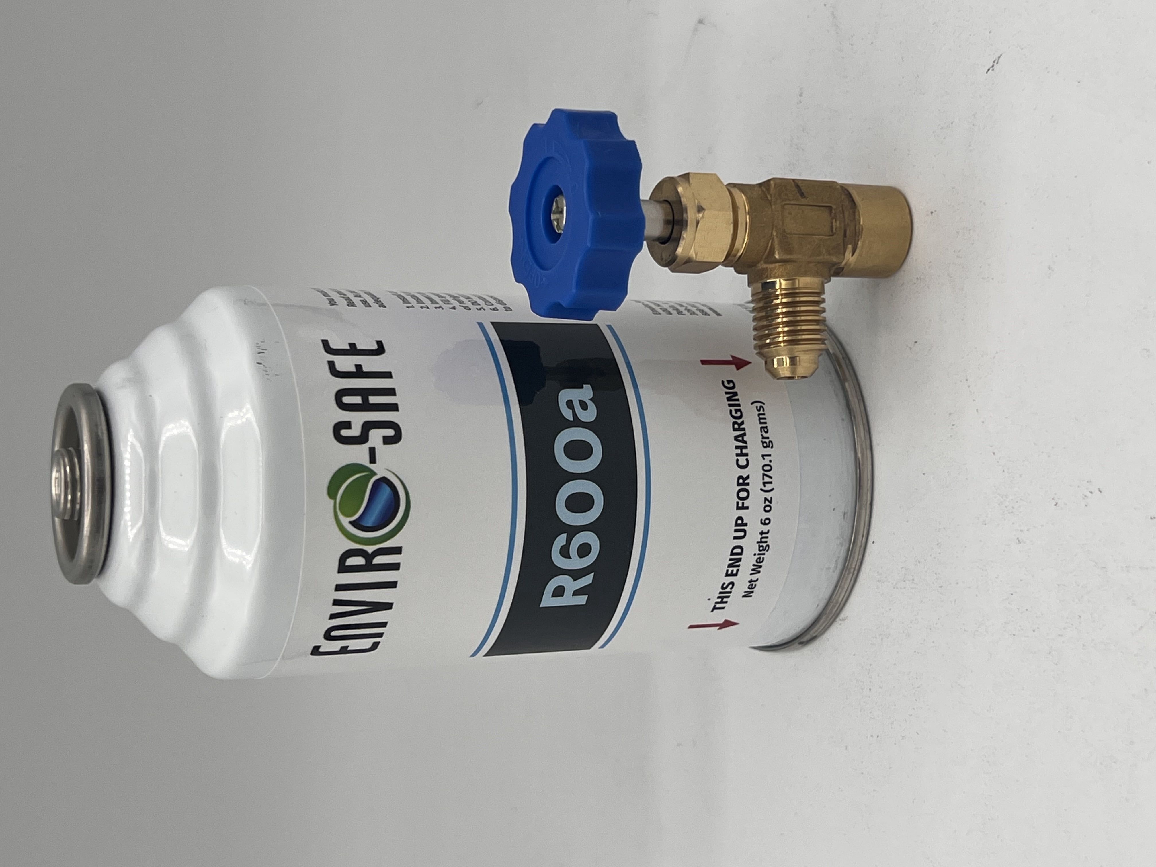 Enviro-Safe R600a Refrigerant with Brass Tap – 99.7% Pure, EPA Approved Hydrocarbon Refrigerant