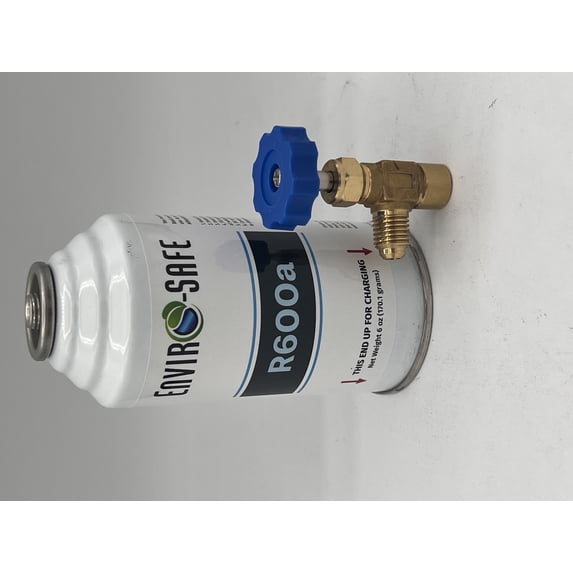 Enviro-Safe R600a Refrigerant with Brass Tap – 99.7% Pure, EPA Approved Hydrocarbon Refrigerant