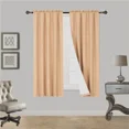 thumbnail image 1 of Gold R64 1 panel solid lined foam backing blackout window curtain treatment drape rod pocket matte smooth fabric 37"wide x63"long, 1 of 5