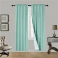 thumbnail image 1 of Teal R64 1 panel solid lined foam backing blackout window curtain treatment drape rod pocket matte smooth fabric 37"wide x84"long, 1 of 5