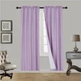 thumbnail image 1 of Lilac R64 1 panel solid lined foam backing blackout window curtain treatment drape rod pocket matte smooth fabric 37"wide x95"long, 1 of 5