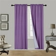 thumbnail image 1 of R64 Classic Purple Blackout Kitchen Curtains, 35 x 63 In, 1 of 5
