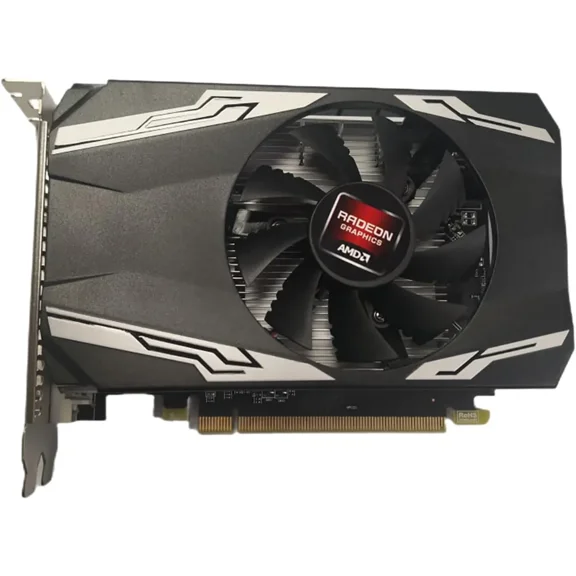 R7 240 4GB Graphics Card, 320SP DDR3 128-bit CRT VGA/HDMI/DVI Office Gaming Ultra-Thin LP Video Card, PCI Express 2.0 Single Fan for Office and Gaming