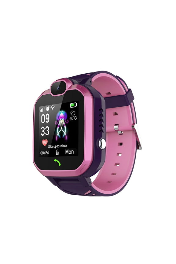 R7 Children's Smart Watch – GPS Tracker, High-Definition Screen, Photography, Two-Way Call, Life Function Reminders, Perfect for Students (Pink)