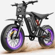 R700 Peak 750W 20"x4.0 Fat Tire Electric Bike, 52V 30Ah Battery, Off-road E-Bike,E-Mountain bike,for Adults,UL2849