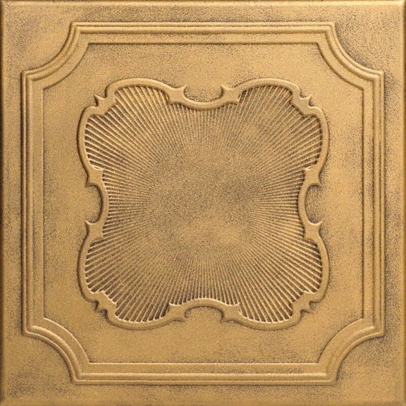 R74 - Coronado Foam Glue-up Ceiling Tile in Antique Gold (259.2 Sq.ft / Pack) - 96 Pieces