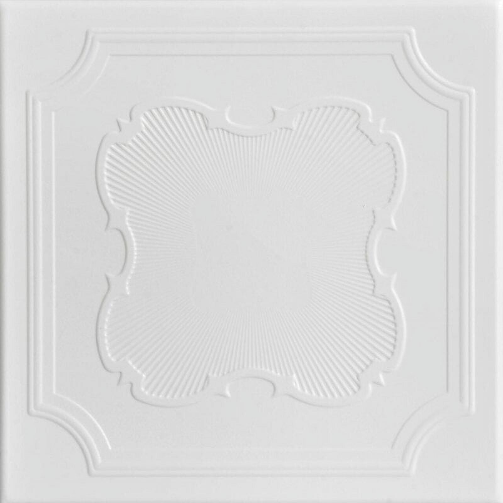 Coronado White Heron Faux Tin Glue-Up Ceiling Tile