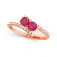 thumbnail image 1 of R781-RB-D-.50-14R-vs-2 0.50 14K Rose Gold Rubilite Two Stone Rings, vs-2 Round, 1 of 1