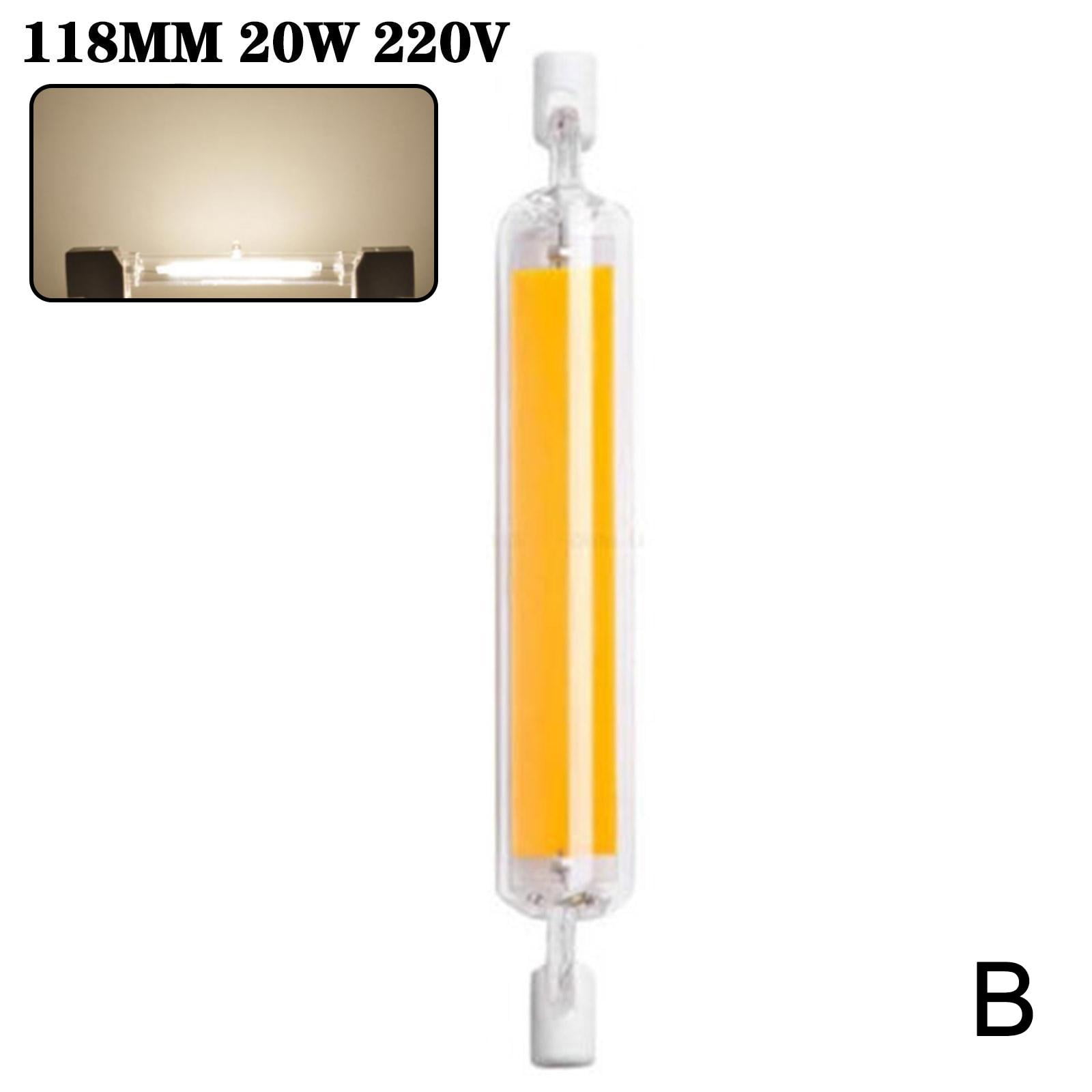 R7S COB 78mm 20W LED Bulb Halogen Dimmable Tube Glass Replace Lamp 10W A4B3