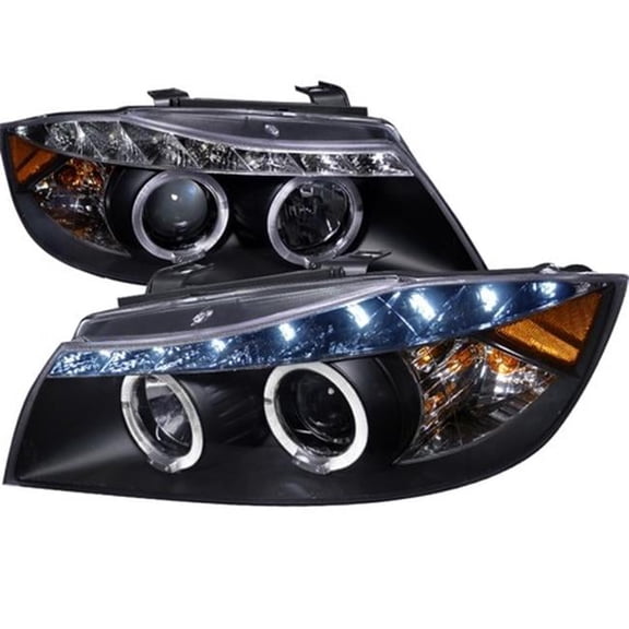 R8 Style Projector Headlight Black Housing 4 Door Sedan - 26in. L x 25in. W x 13in. H