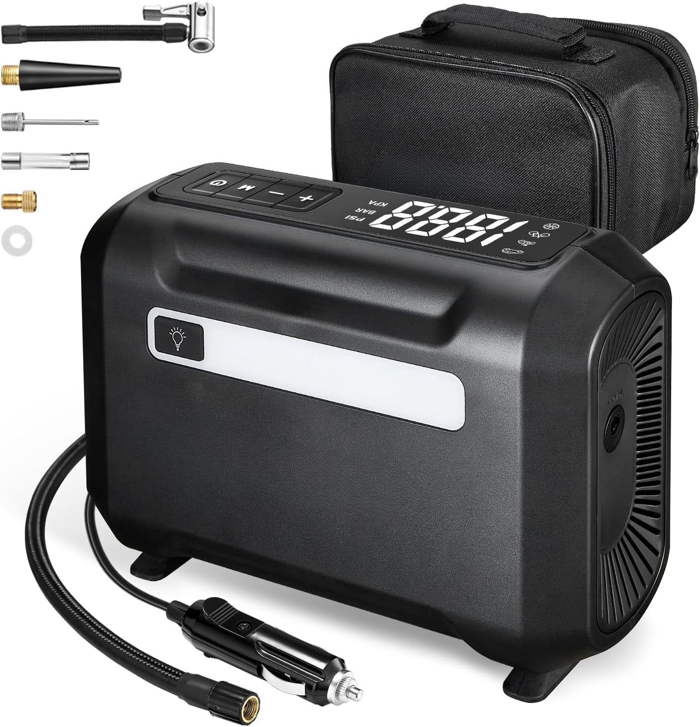 Inflation Compressor R8 Tire Inflator Portable Air Compressor, DC 12V Air Compressor ...