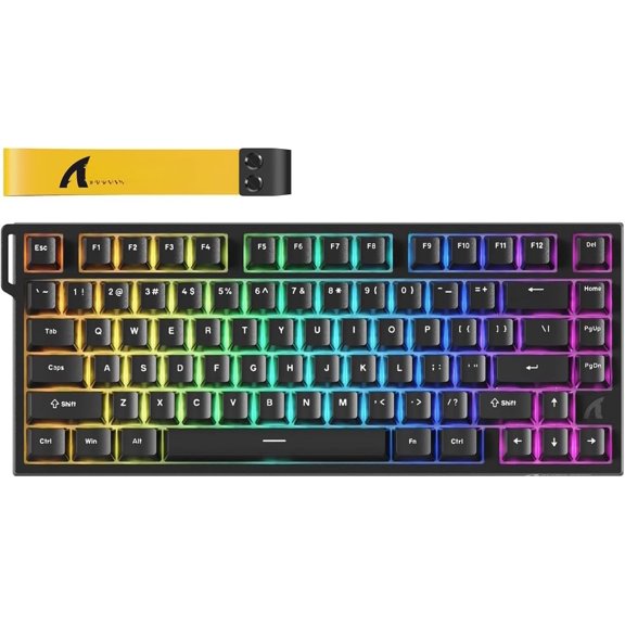 R82 HE Rapid Trigger Wired Mechanical Gaming Keyboard TKL NKRO with 8K Polling,0.005mm RT Accuracy,256K Scan Rate,5 Layer Sound Damped,Hall Effect  ,Driver for PC (Black)