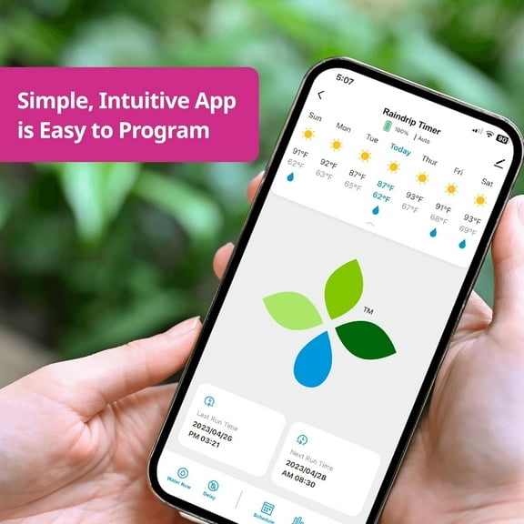 R875CT Hose-End Smart Water Sprinkler Timer, Wi-Fi, Wireless Hose Faucet Bibb Timer for Garden, Drip Irrigation System Controller, Free App via 2.4 GHz Gateway Combo,GHT Compatible, Gray