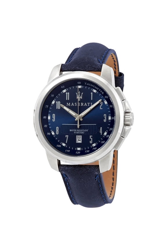 R8851121003 Men's Successo Blue Dial Leather Strap Watch