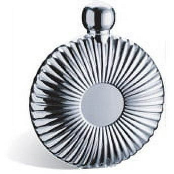 R9005-01 Round flask with hub and spokes pattern, 5 Oz, stainless steel