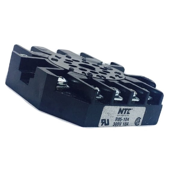 R95-104 RELAY SOCKET, Socket Mounting:Panel, Socket Terminals:Screw, ROHS