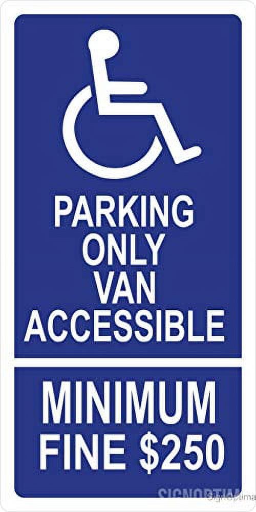 R99C Combo Handicap Parking Van Accessible Minimum Fine 250