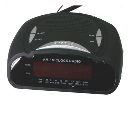 RA-42885 - CLOCK ALARM RADIO AM/FM DIGITAL BLACK WITH SLEEP TIMER
