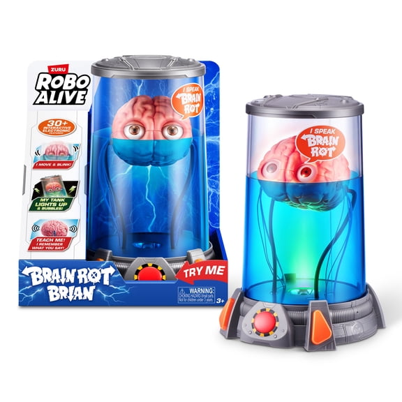 Robo Alive Brain Rot Brian by ZURU - Interactive Robotic Electronic Toy for Kids Ages 3+