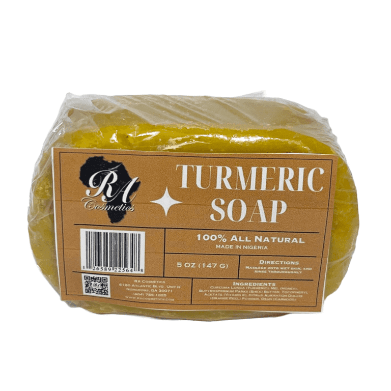 RA Cosmetics, Turmeric Soap Bar, 5 oz, Natural Brightening & Detox