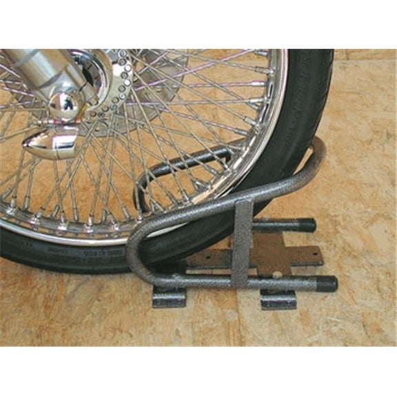 RA17 Motorcycle Wheel Chock & Base - Black & Gray Hammer Paint