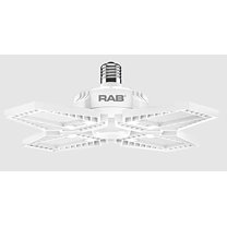 RAB HID-80-V-E26-850-BYP-GL Garage Lighter LED Bulb, 5000K, 120-277V (80)