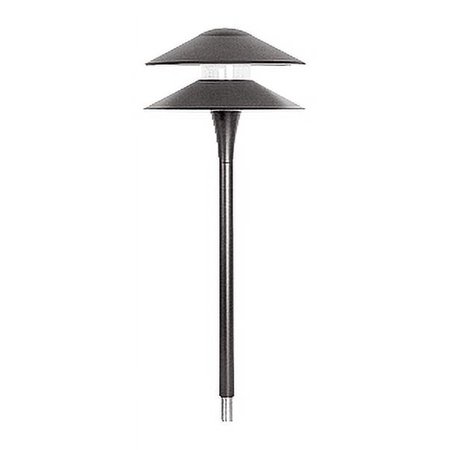 RAB Lighting FERN Pagoda 2 Tier Shade 6W 12V AC 2700K Spike Bronze LED Pathway Light