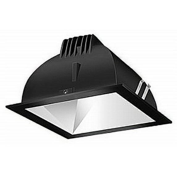 RAB Lighting FINISHING SC 6in SQUARE 2700K LED 80 DEGREES MATTE SILVER CONE BLACK RING NC TRIM MODULE DOWNLIGHT