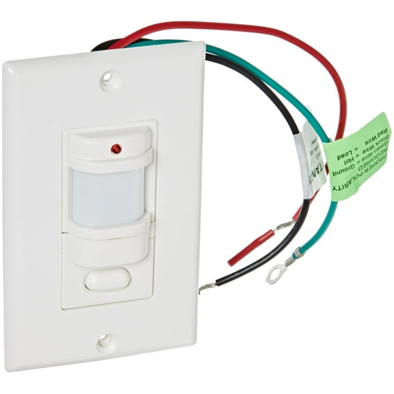 RAB Lighting LOS1000W/277 Occupancy Sensor with Decorator Wall Plates, 1800W Power, 277V, White