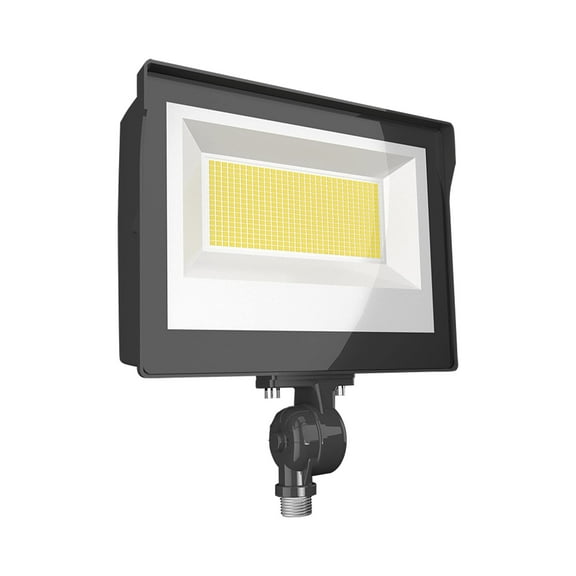 RAB Lighting RAB X17 XFU 3-Way Adjustable Dusk to Dawn LED Flood Light, 3000K/4000K/5000K Selectable, 40W/60W/80W Adjustable, 0-10V Dim to 10%, 120-277 Volt, 1/2'' Knuckle Mount, DLC Premium