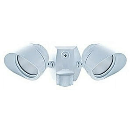 RAB Lighting Smart LED Outdoor Lights with Adjustable Dual Heads & Motion Sensor, 12W Neutral White