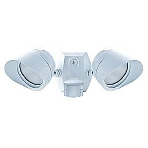 RAB Lighting Smart LED Outdoor Lights with Adjustable Dual Heads & Motion Sensor, 12W Neutral White