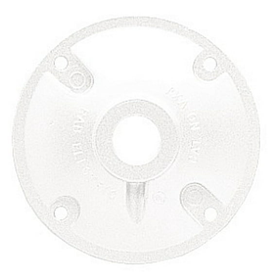 RAB Lighting XC1W Heavy Duty Weatherproof Round Cover, Aluminum, 1/2" Hole Size, 4" Diameter, White
