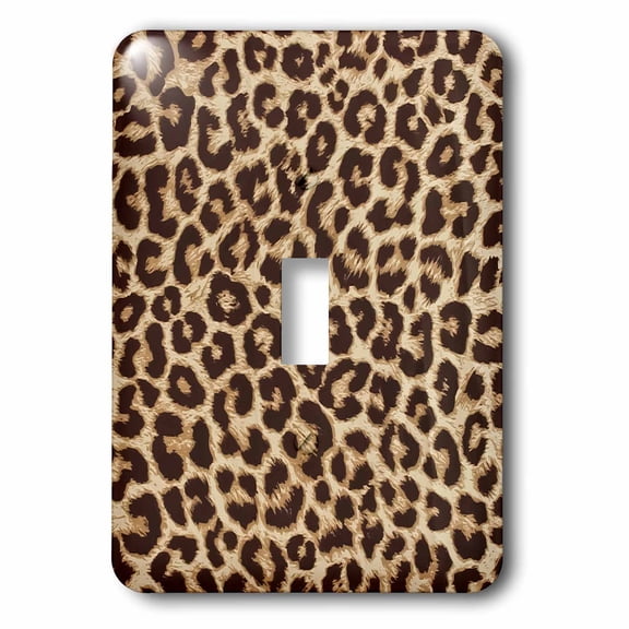 RAB Rockabilly Brown and Tan Leopard Print single toggle switch lsp-14045-1