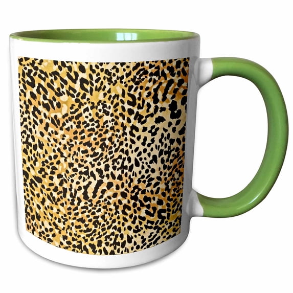 RAB Rockabilly Cheetah Print 11oz Two-Tone Green Mug mug-25490-7
