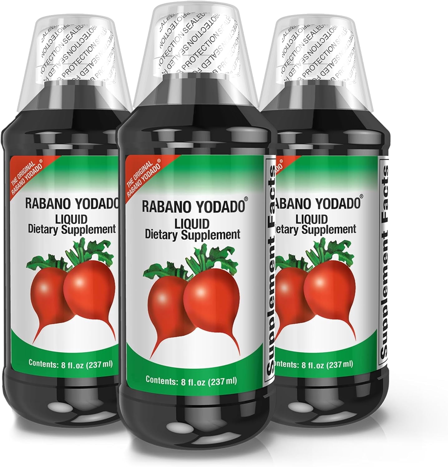 RABANO YODADO Liquid Supplement with Iodine, Nutritional Support for Immune Health 8 fl oz, 3 pack