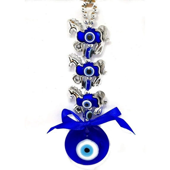 RABARIKAA Three Horses evil eye - color blue