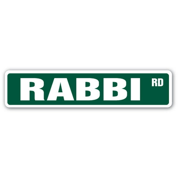 RABBI Street Sign synagogue hanukkah Jewish cantor temple | Indoor/Outdoor | 24" Wide