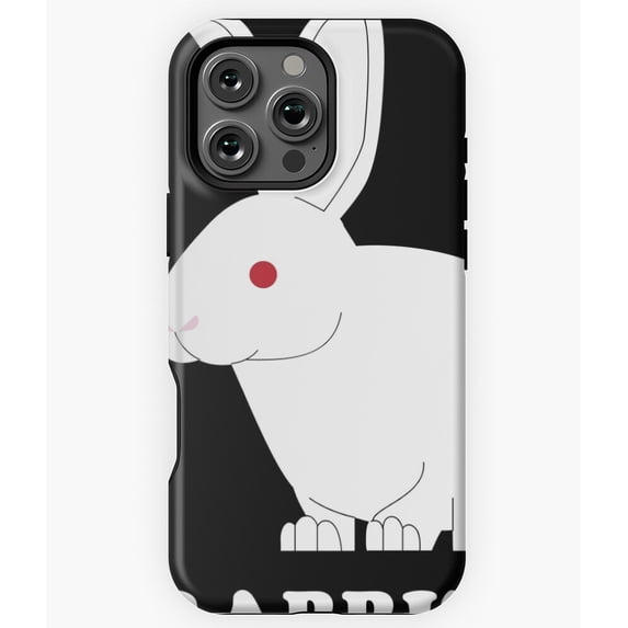 RABBIT Bold Animal Typography Art N7628 Phone Case for iPhone 17 16 15 14 13 12 11 Pro Max