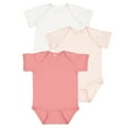thumbnail image 1 of RABBIT SKINS Baby Bodysuit Girl & Boy | Newborn 0-3 Months to 24 Month Toddler 3-Pack Bulk Set, Snap Easy Closure, Basic Mauvelous/ Blush/ Porcelain 12 Months, 1 of 5