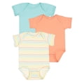 thumbnail image 1 of RABBIT SKINS Baby Bodysuit Girl & Boy | Newborn 0-3 Months to 24 Month Toddler 3-Pack Bulk Set, Snap Easy Closure, Basic Sunkissed St/Sunset/Chill Newborn, 1 of 5