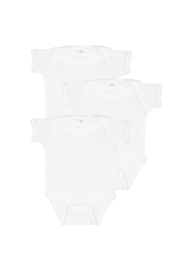Baby Bodysuit Girl & Boy | Newborn 0-3 Months to 24 Month Toddler 3-Pack Bulk Set, Snap Easy Closure, Basic White, Newborn