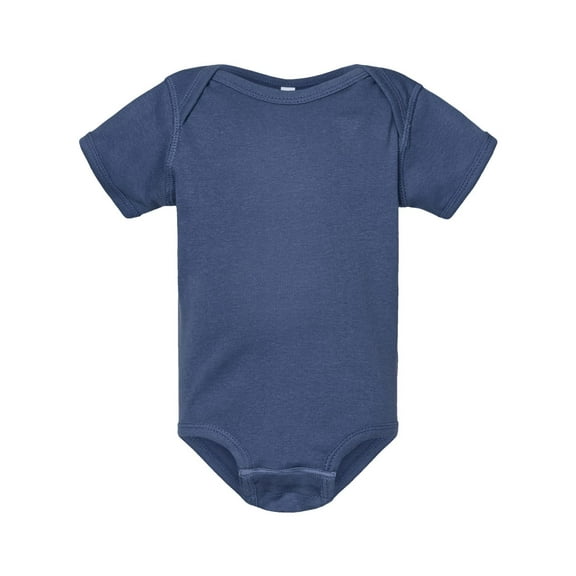 RABBIT SKINS Baby Bodysuit Girl & Boy | Newborn 0-3 Months to 24 Month Toddler, Snap Easy Closure (4400) Indigo, 6M
