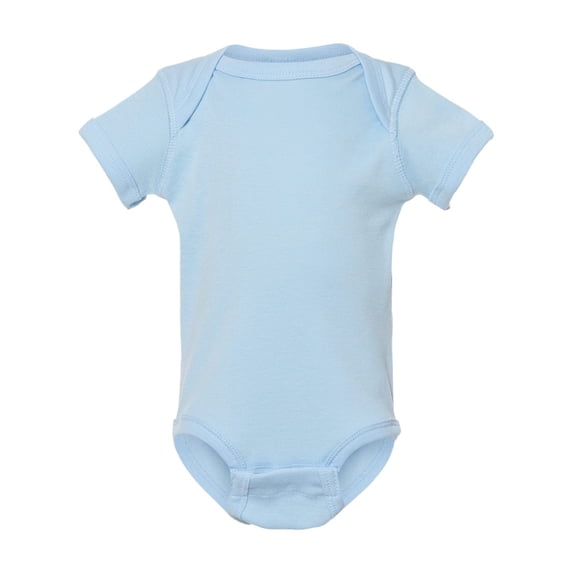 Rabbit Skins, Baby Soft Short-Sleeve Bodysuit , Light Blue, 18 Months
